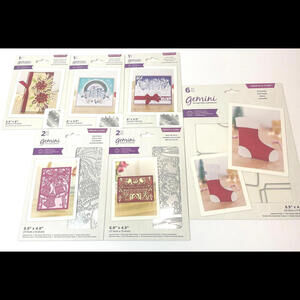 Lot 6 Crafters Companion Gemini Christmas Create A Card Holidays Papercraft Dies